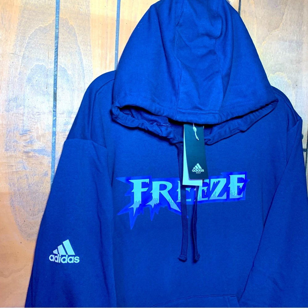 Adidas Men’s Fleece Hooded Sweatshirt Navy Size 2XL